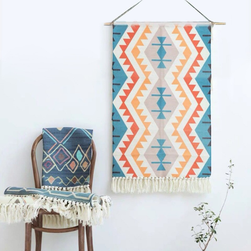 Home Office Background - Bohemian Macrame Woven Wall Hanging Tassel