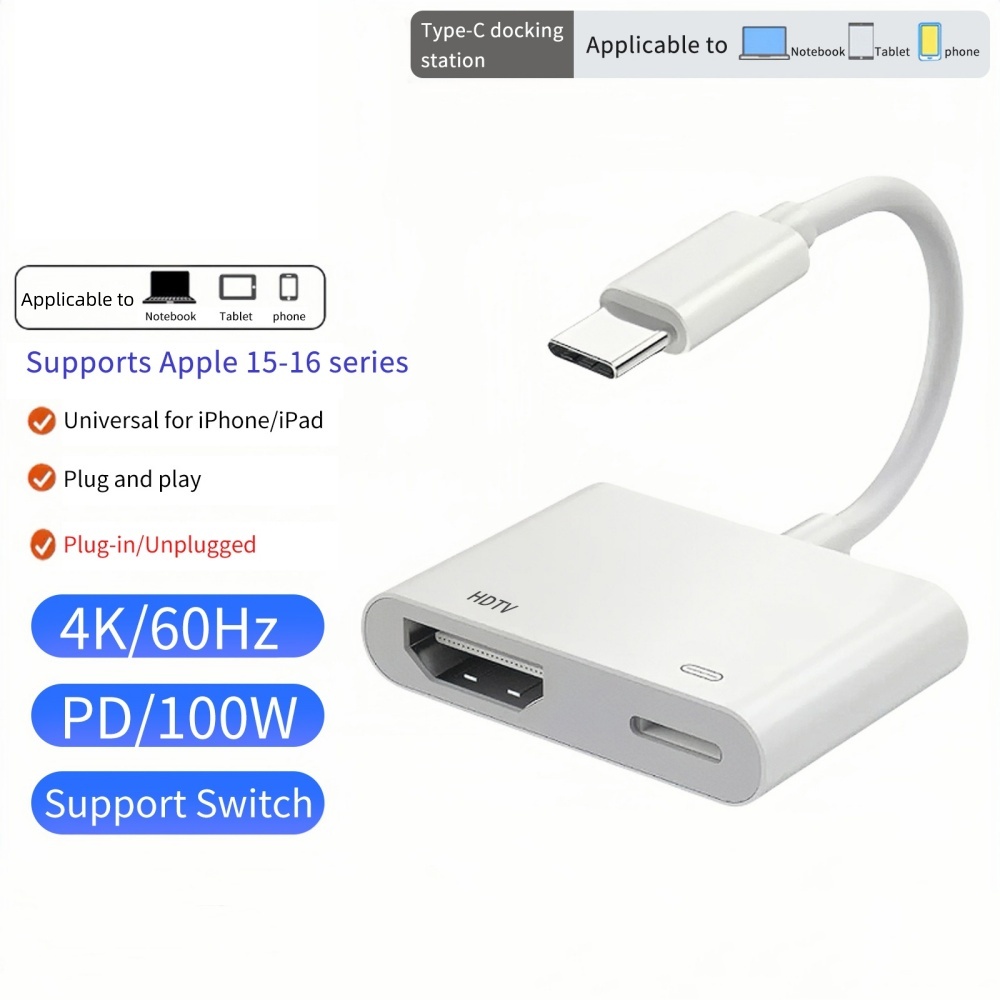 Home Office Microsoft - USB-C to HDMI 4K 60Hz 30Hz