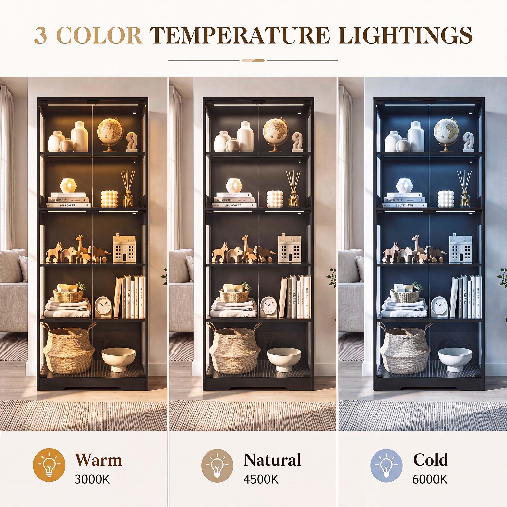 TCGBKAF 5‑Tier Display Cabinet - Home Office Room recension och pris