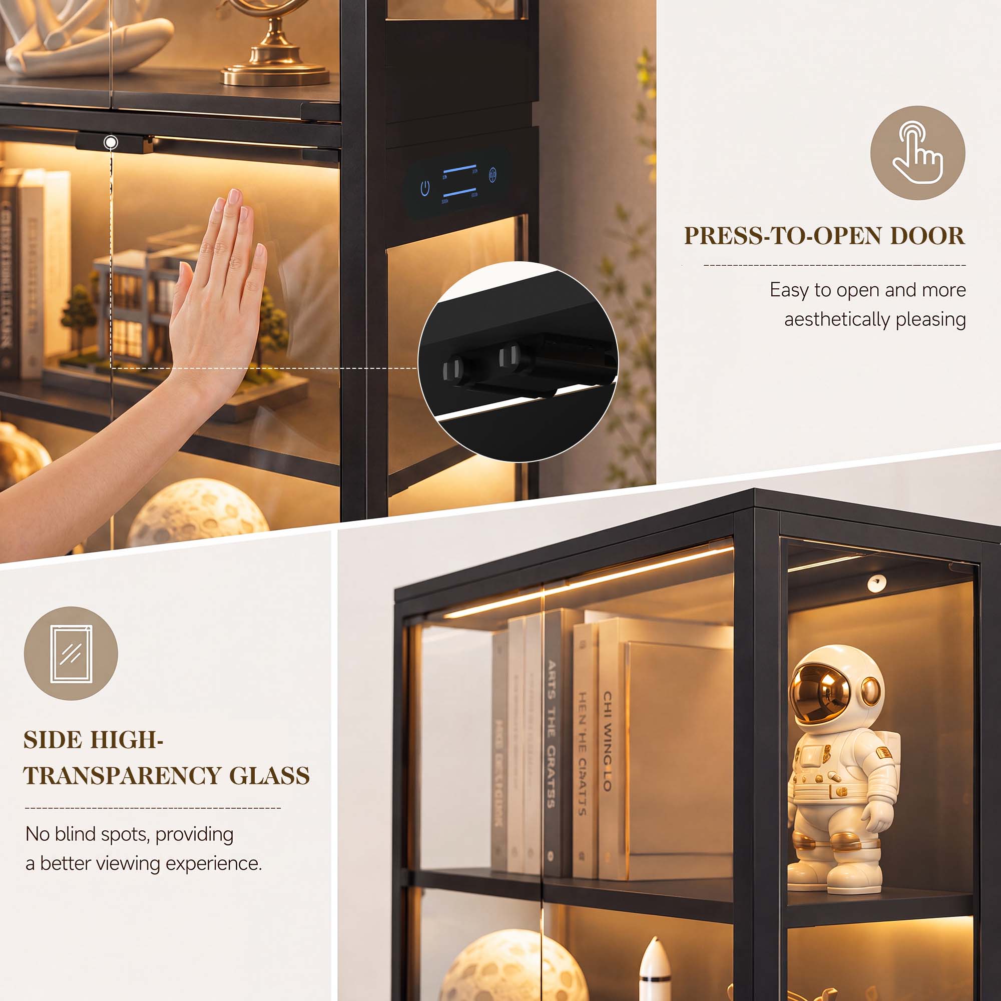 TCGBKAF 5‑Tier Display Cabinet - Home Office Room recension och pris