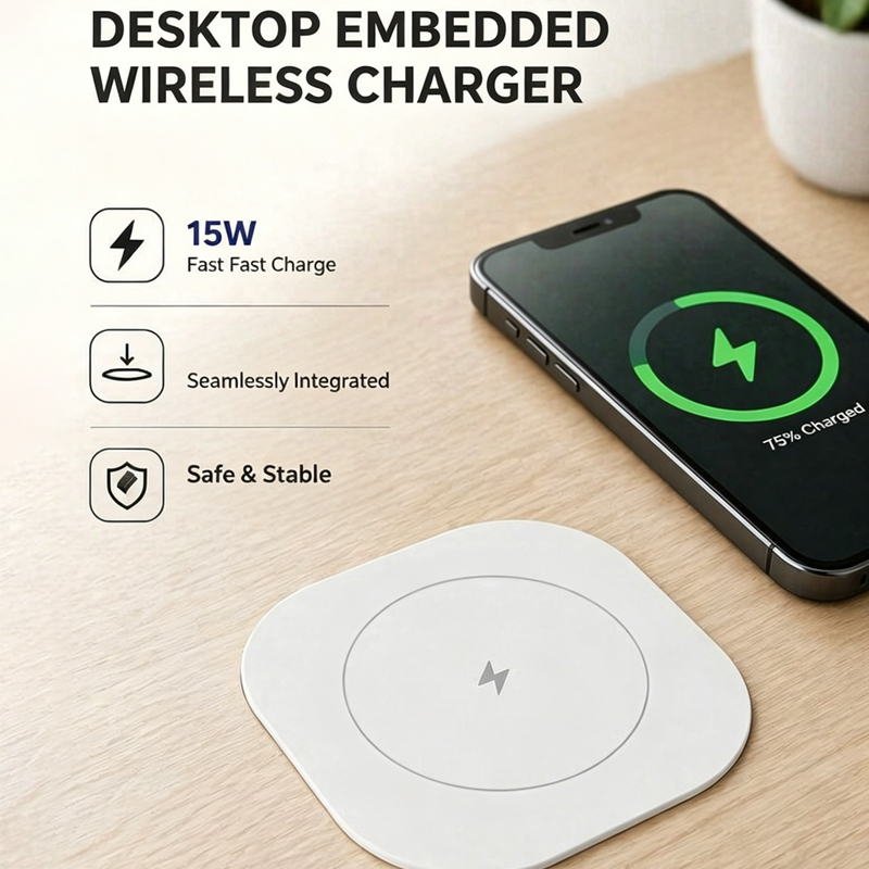 15W Built-in Wireless Charger  - Home Office Of Uk recension och pris