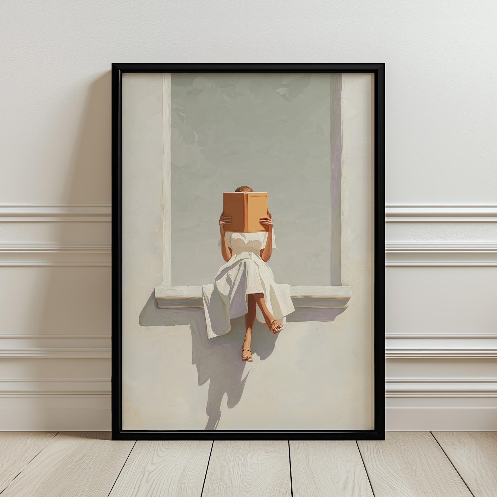 Modern Abstract Woman Reading  - Home Office Youtube recension och pris