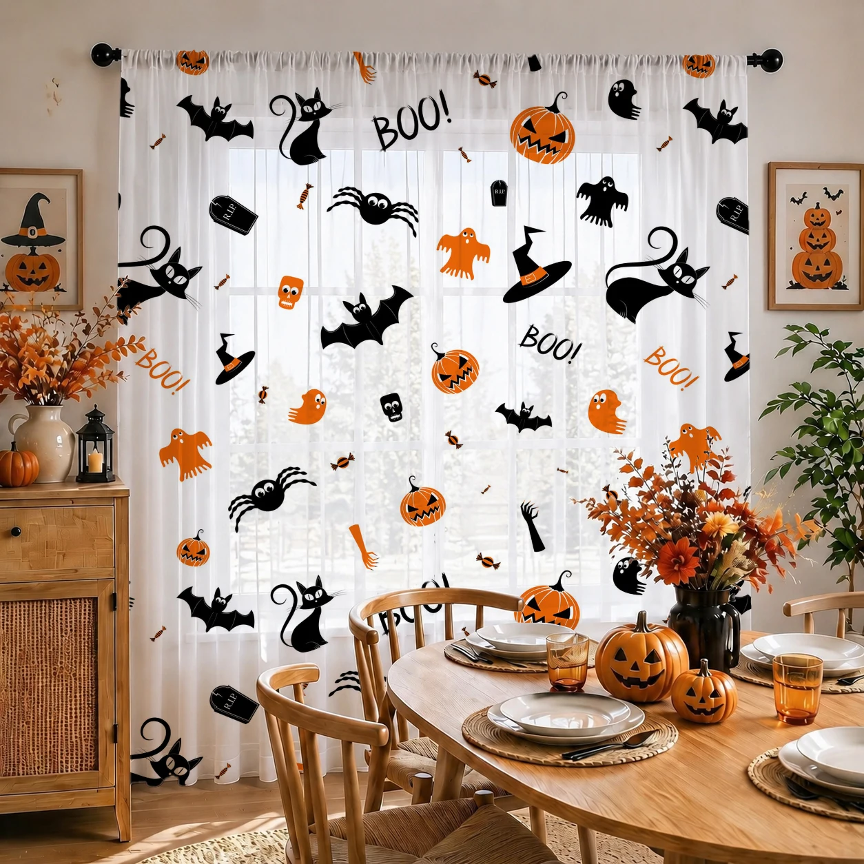 Halloween Festival Sheer Curta - Home Office Youtube recension och pris