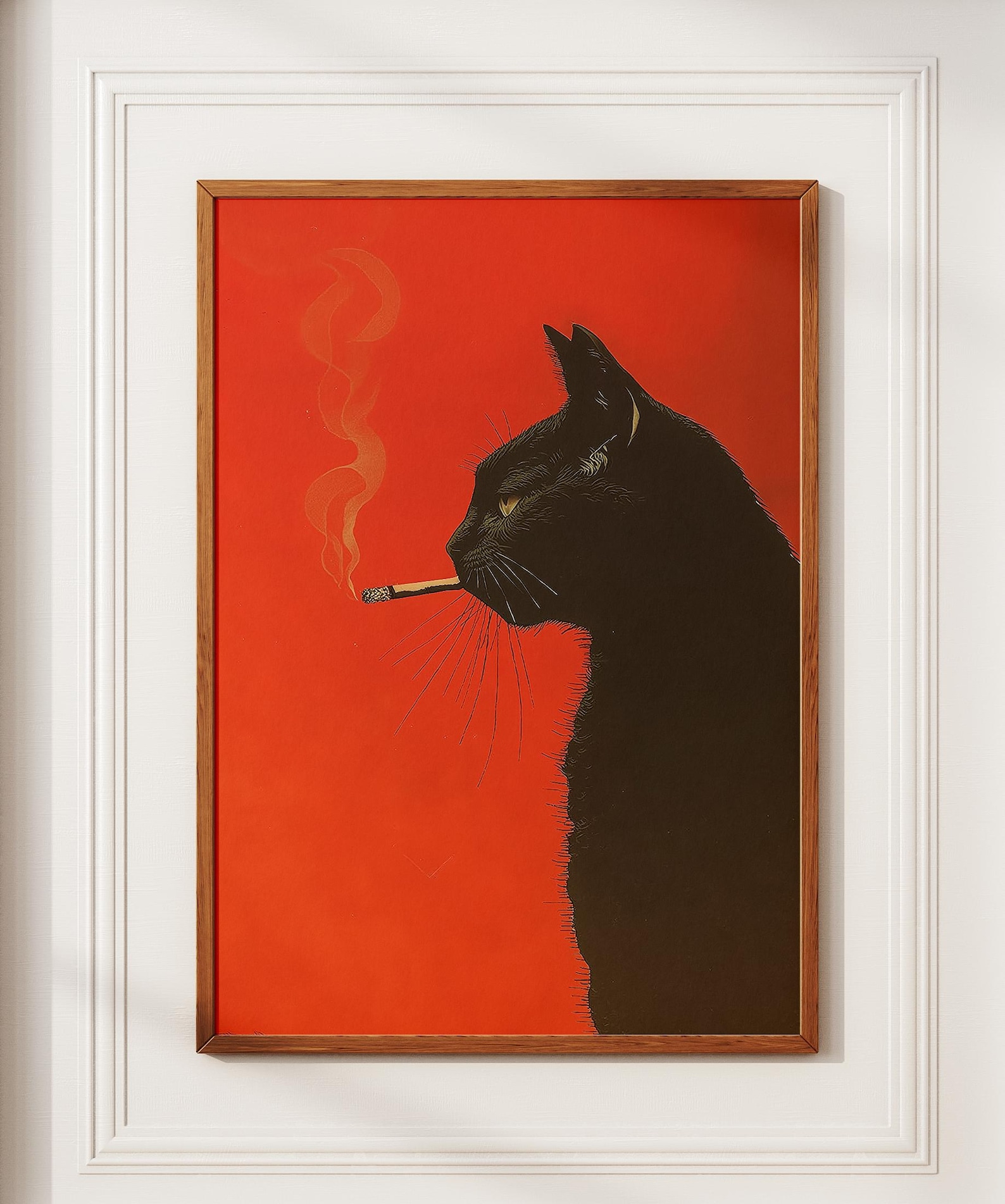 Vintage Black Cat Smoking Canv - Home Office Youtube recension och pris