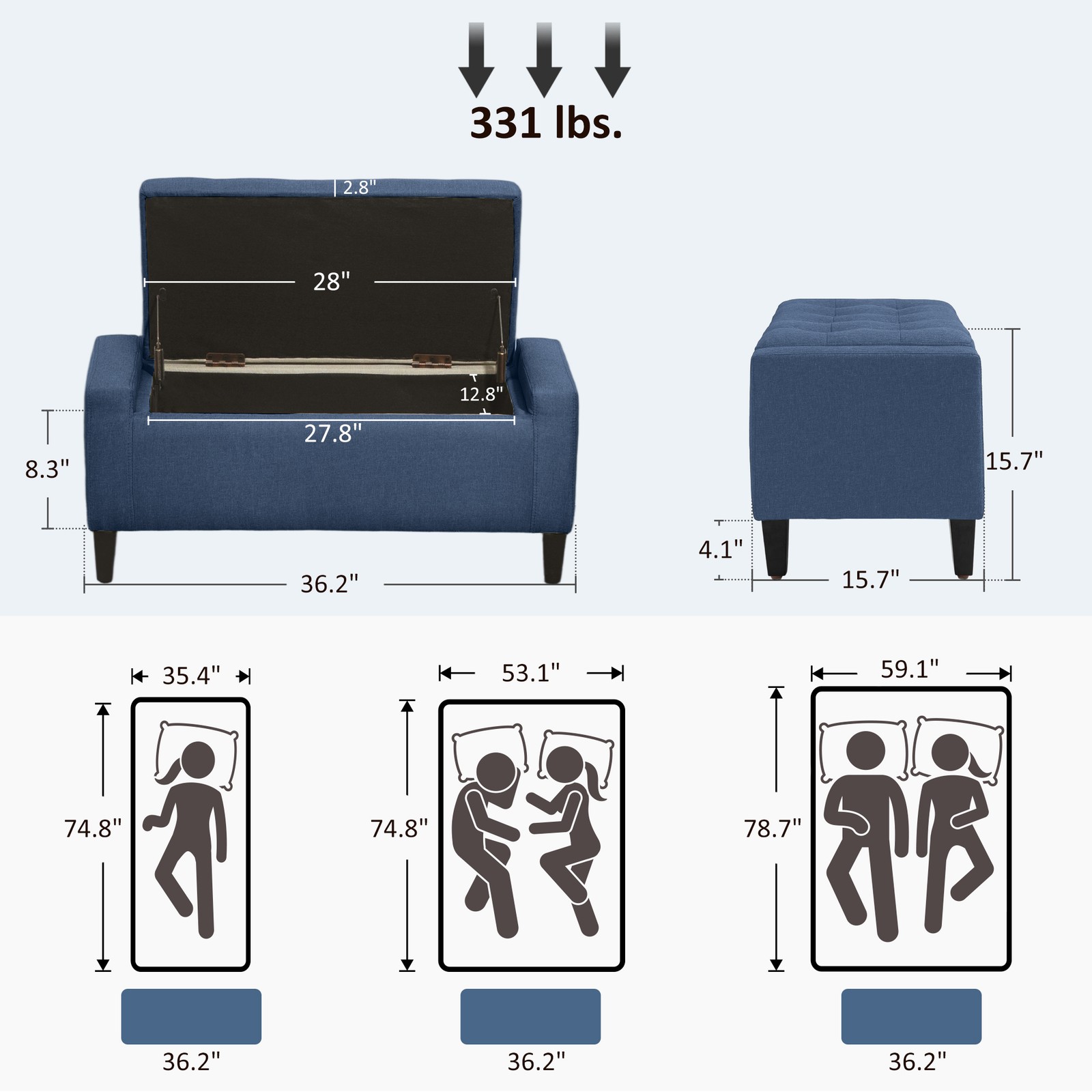 Modern Storage Ottoman Bench w - Home Office 2024 recension och pris
