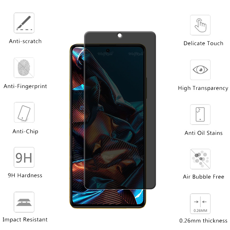 4Pcs For Poco X5 Pro Glass Xia - Monitor Privacy Screen recension och pris