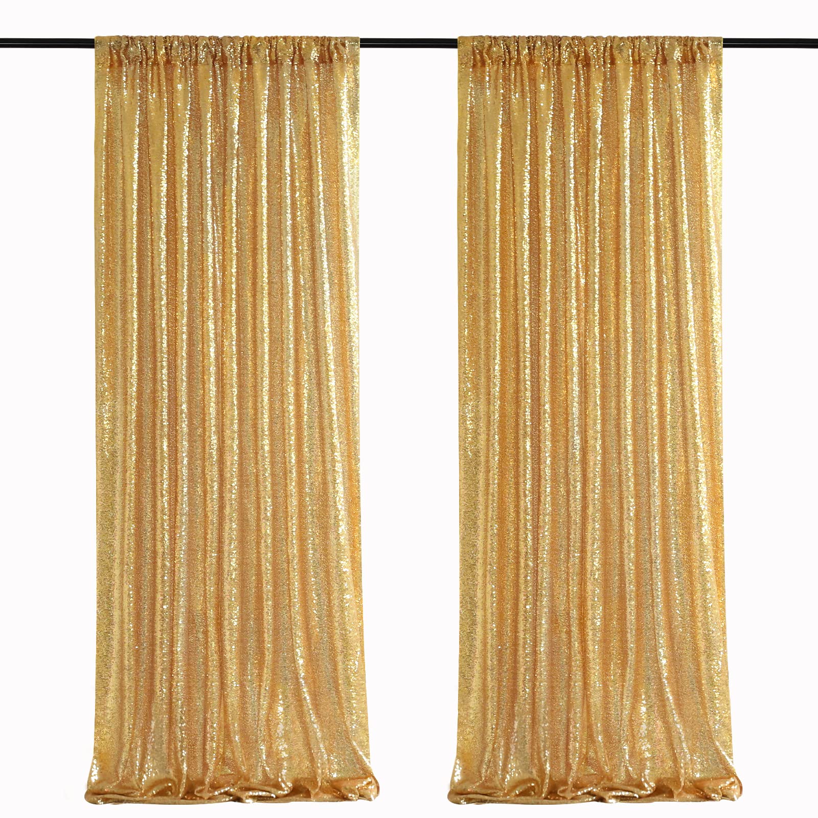 2PCS Gold Sequin Party Backdro - Home Office Background recension och pris