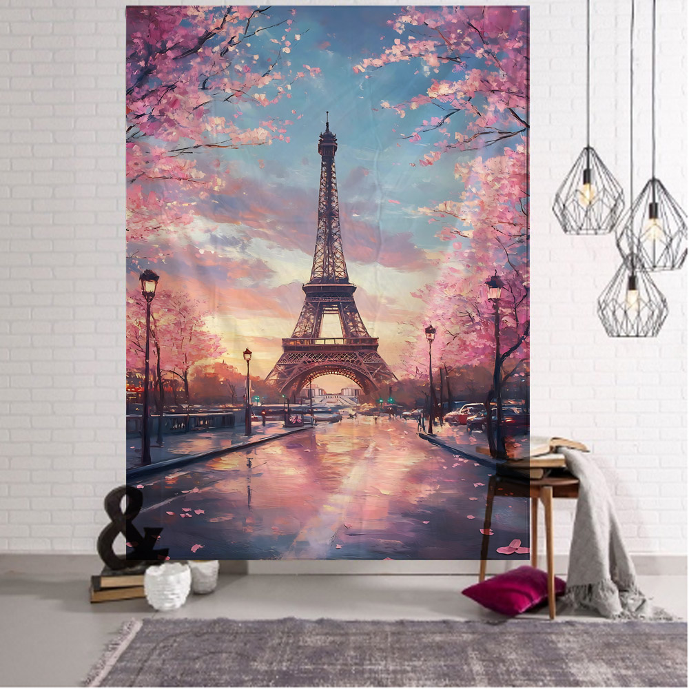 Paris Tower Tapestry, Retro La - Home Office Background recension och pris