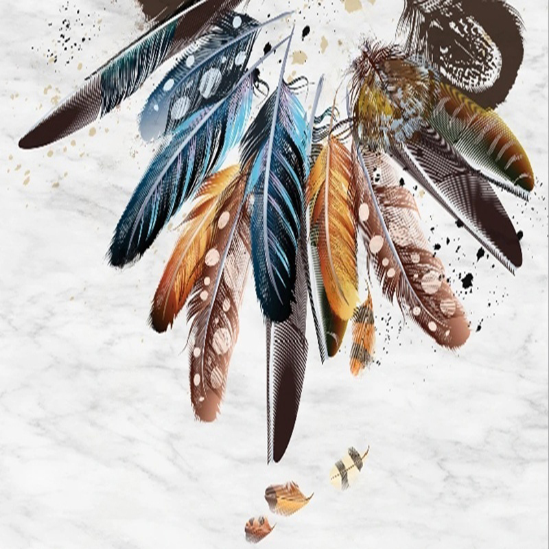 Custom Wallpaper Modern 3D Fea - Home Office Background recension och pris