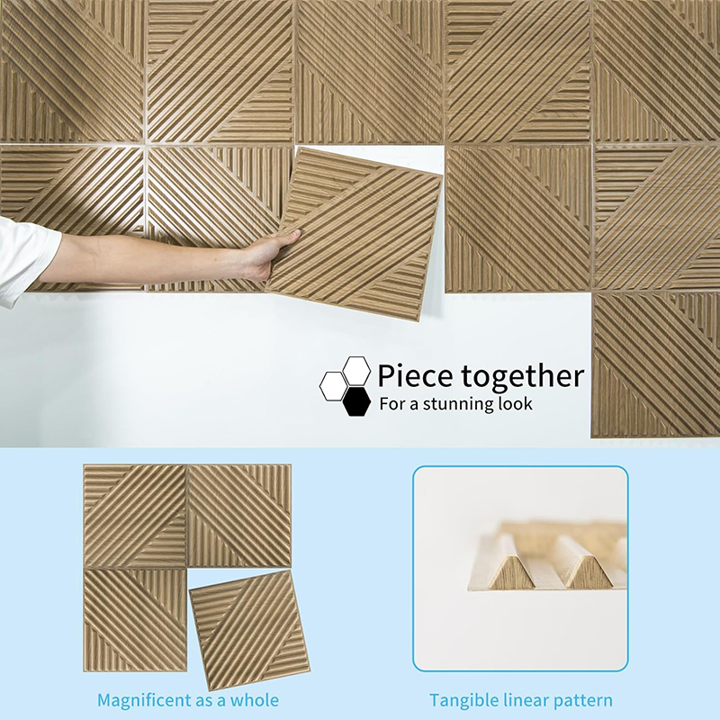 12 Pcs  3D Wall Panel 30x30cm  - Home Office Background recension och pris
