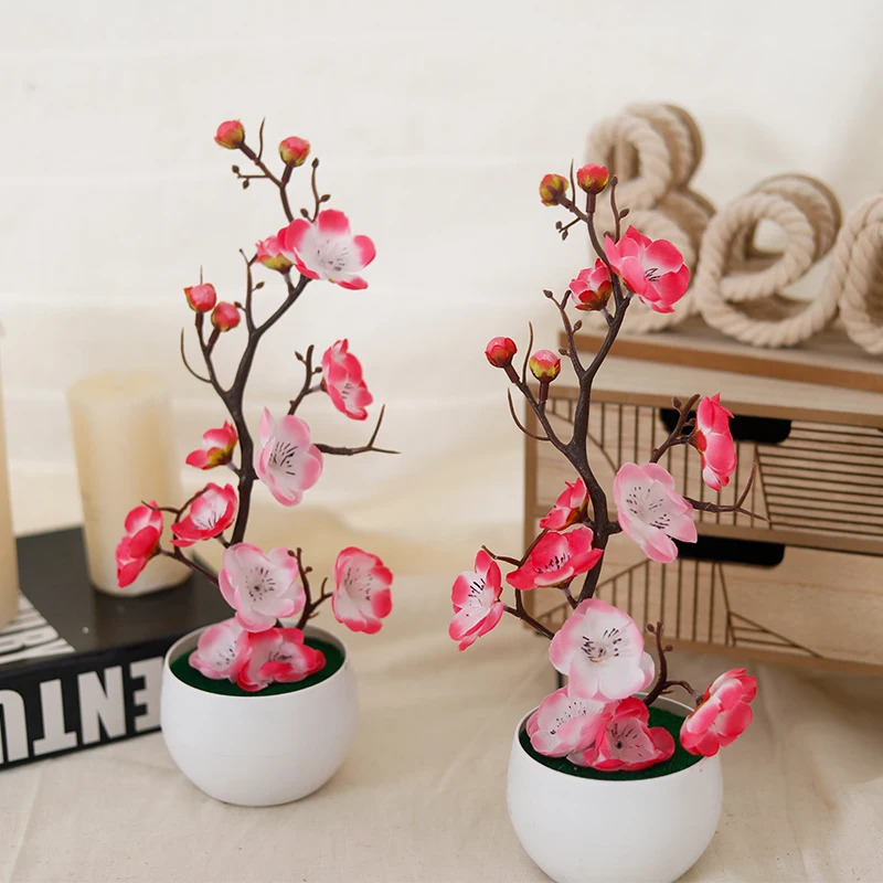Simulation Plum Flower Pot Pla - Home Office Background recension och pris