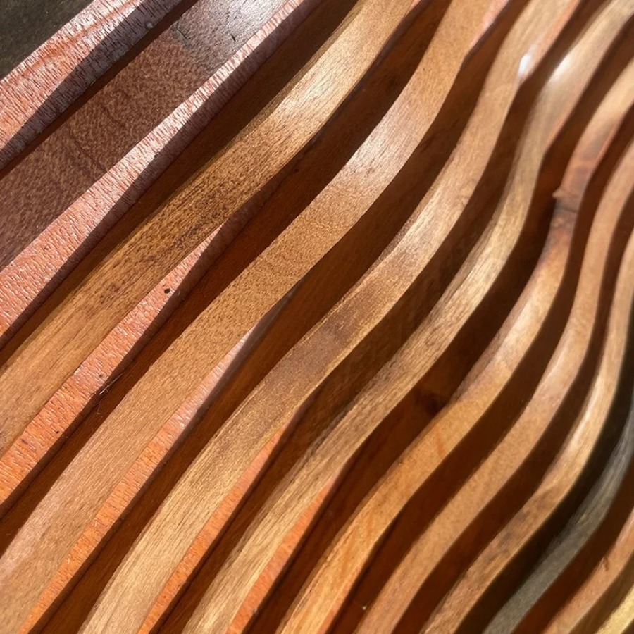 Solid Wood Wavy Curve Mosaic T - Home Office Background recension och pris