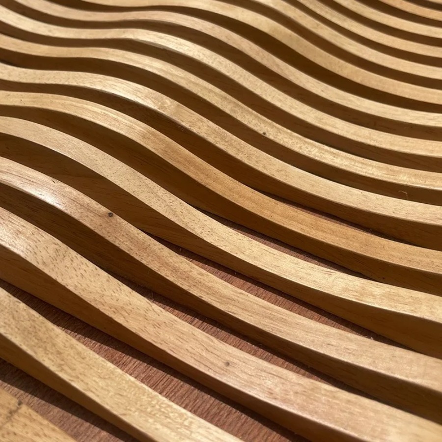 Solid Wood Wavy Curve Mosaic T - Home Office Background recension och pris