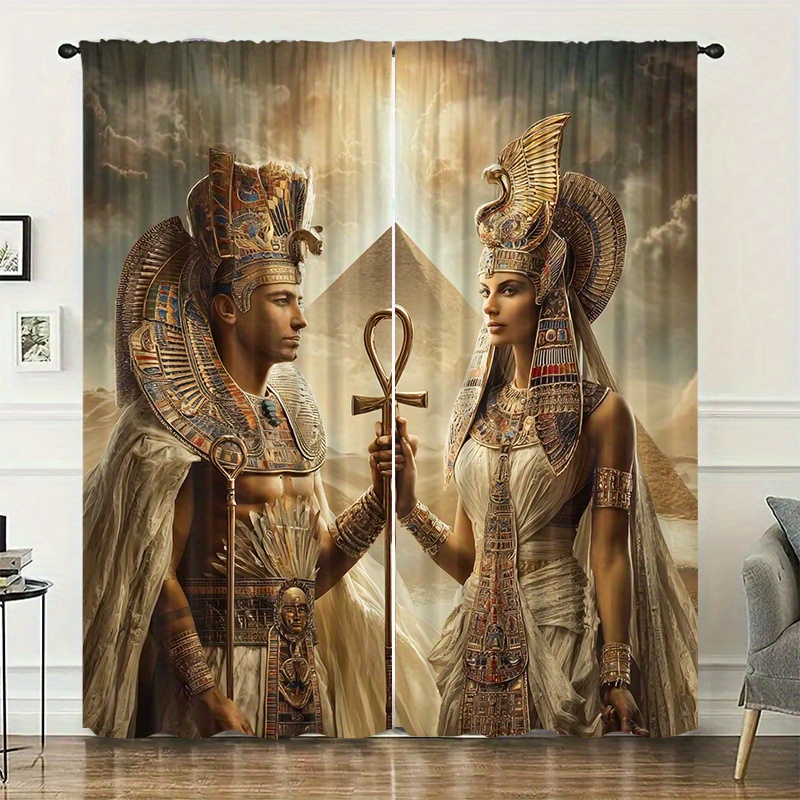 King and Queen of Egypt Curtai - Home Office Background recension och pris