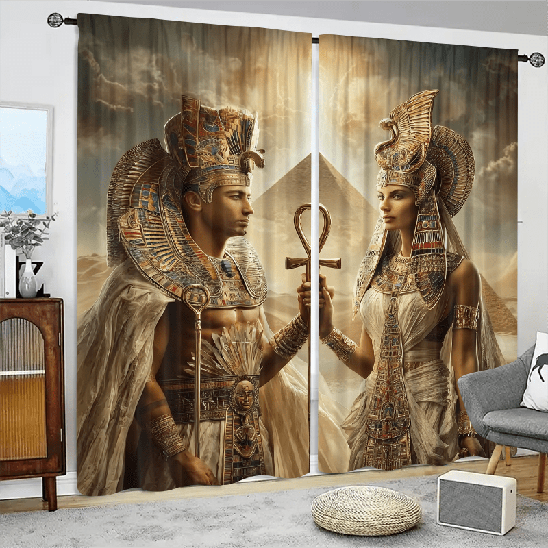 King and Queen of Egypt Curtai - Home Office Background recension och pris