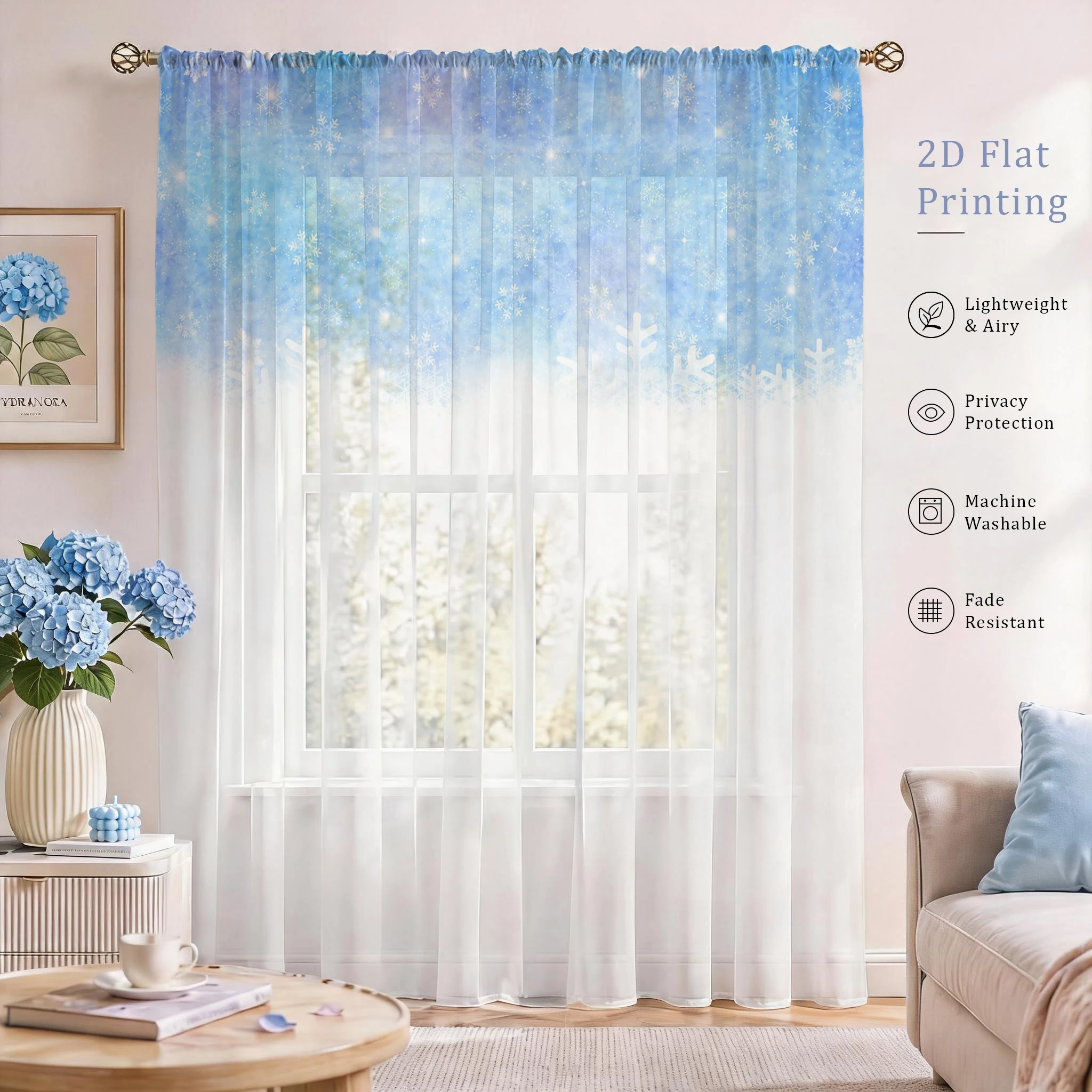 Floral Gradient Sheer Curtain, - Home Office Youtube recension och pris